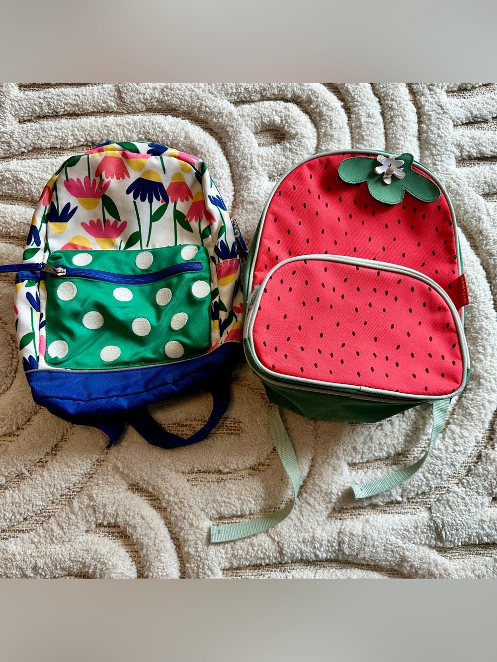 Hanna Andersson Flower & Skip Hop Strawberry Mini Backpacks